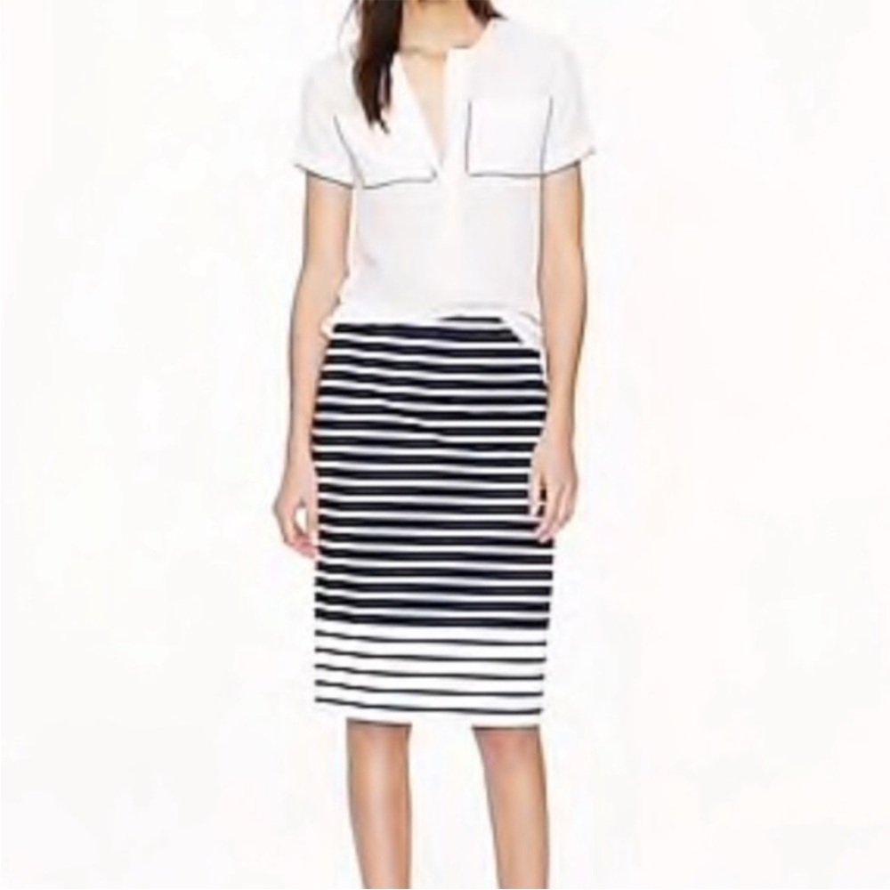 J. Crew • ColorBlock Striped Pencil Skirt